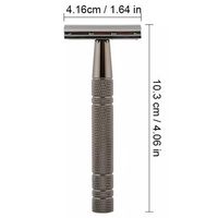 The Great Living Co Premium Double Edge Safety Razor Plus Blades - Gun Metal Grey